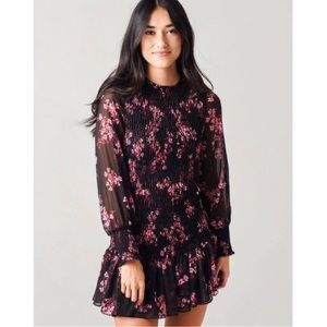 MISA LOS ANGELES Floral Print Mini Dress - Size Small